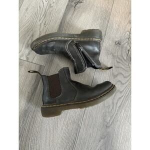 Vintage 90s Doc Martens Chelsea Boot With Zipper Size US 12 Youth 2976J Distress